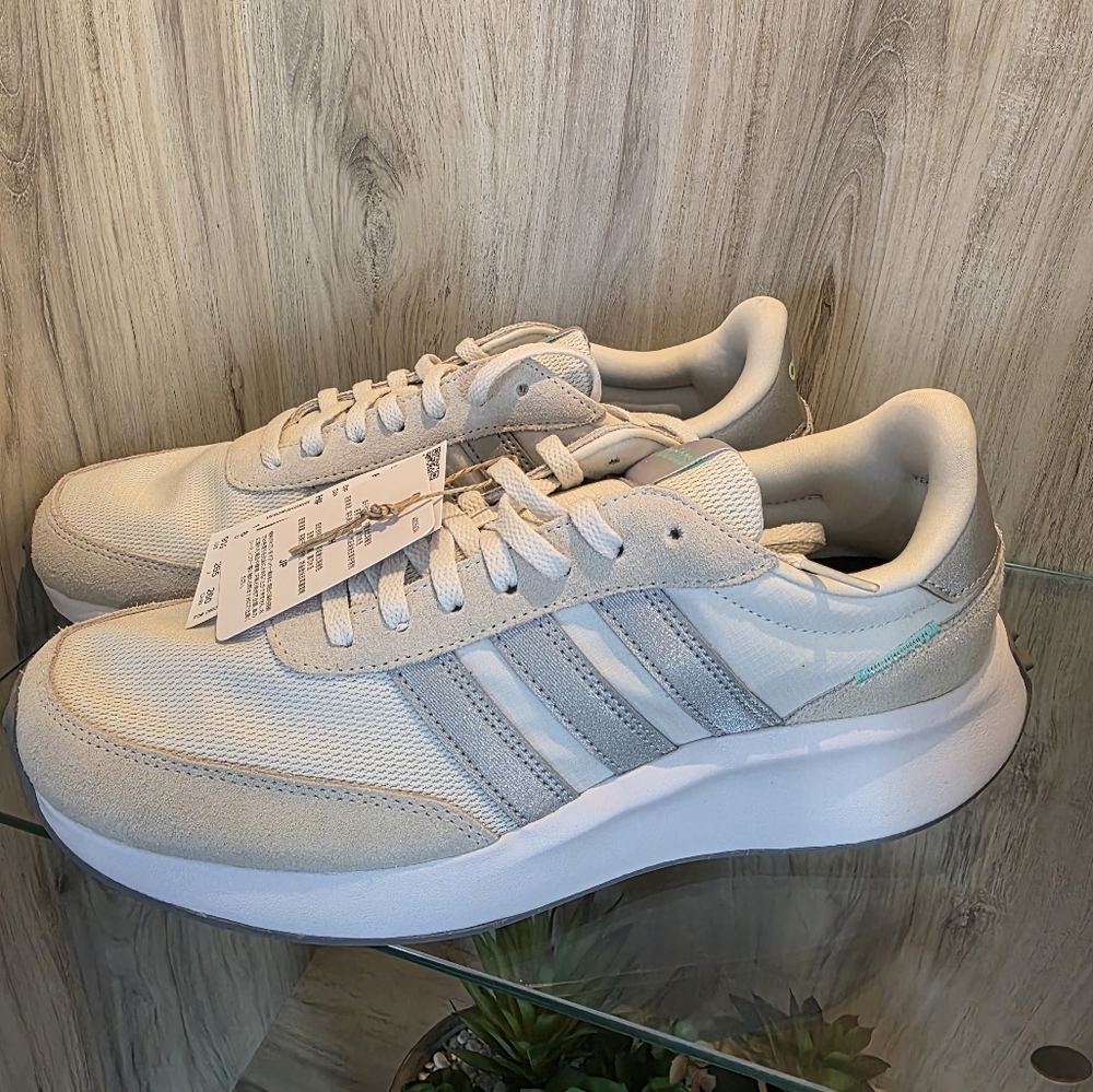 Adidas Women's Gray and White Shoes